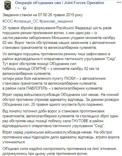 Оккупанты за минувшие сутки 6 раз обстреляли позиции ВСУ: потерь нет 01