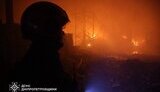 Пожар в Днепре после ракетного удара