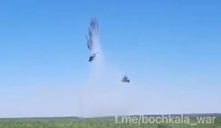 Чотири українських вертольоти Мі-8 атакують позиції окупантів. ВIДЕО