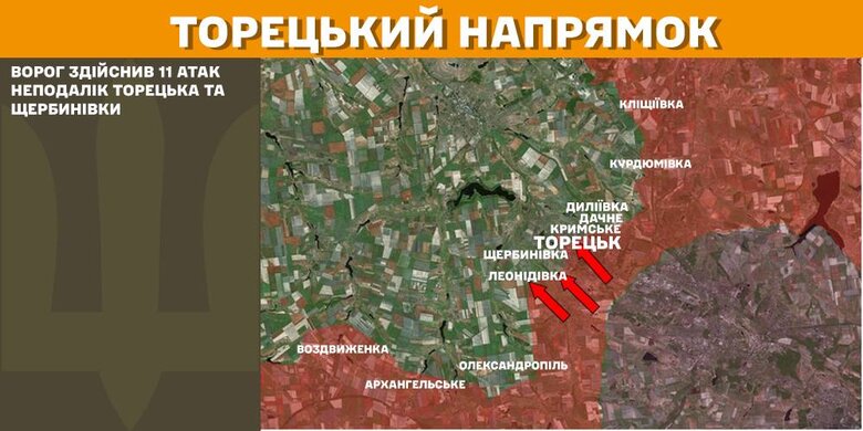 Карта бойових дій за 10 лютого