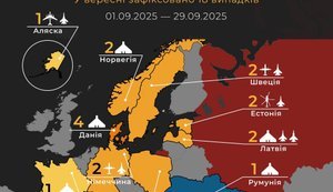 Росія у вересні вчинила 18 провокацій у небі над США та Європою, - ЦПД. ІНФОГРАФІКА