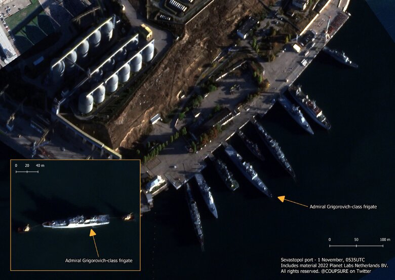 Consequences of drone attack in Sevastopol 01