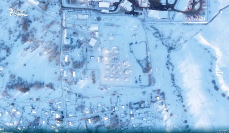 Satellite images of aftermath of SSU’s "A" drone strike on an oil depot in Pskov region of Russia. VIDEO