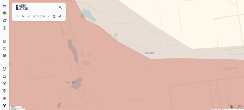 Русин Яр карта