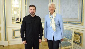 Volodymyr Zelenskyy and Christine Lagarde
