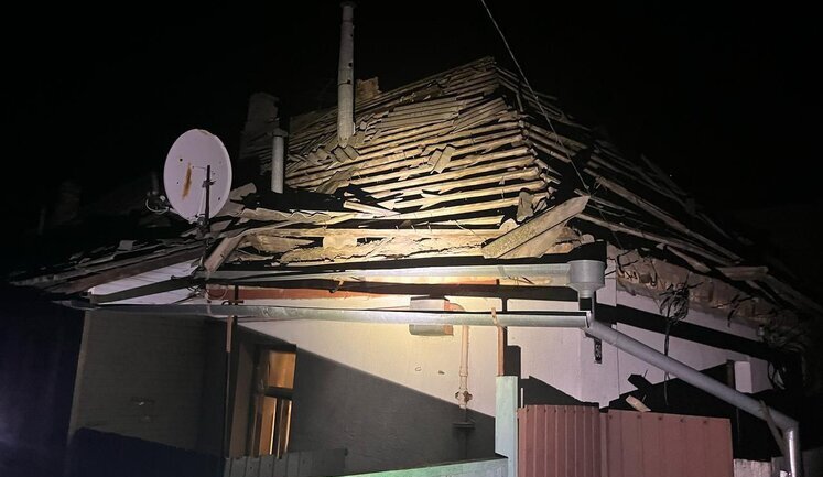 At night, Russians continued to attack Nikopol district with kamikaze drones. PHOTO