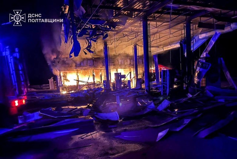 удар по АЗС на Полтавщині