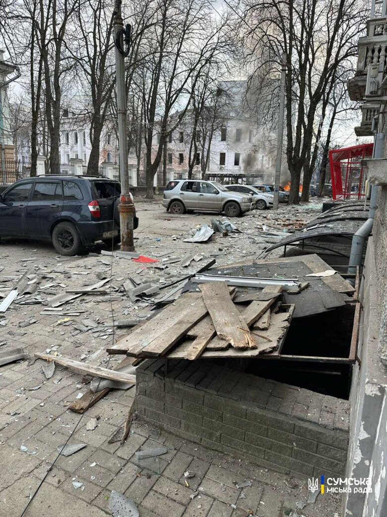 Удар балістикою по Сумах 13 квітня