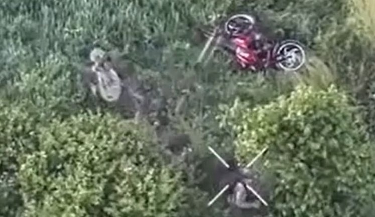 Chervona Kalyna drones kill enemy motorcycle assault group. VIDEO