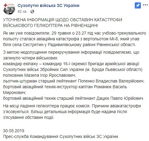 Оприлюднено імена українських військових, які загинули в катастрофі вертольота Мі-8 05