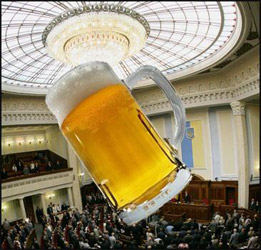 Верховная Рада и пиво. Колаж mignews.com.ua