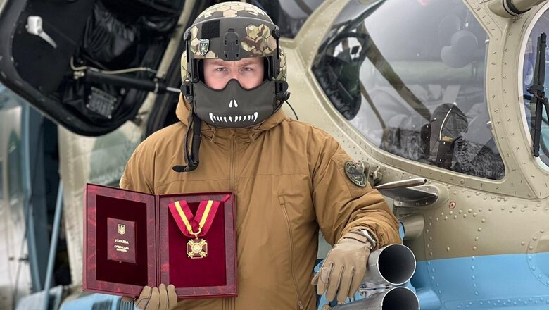 Pilot Maksym Chaika and his awards