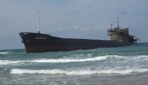 Russian dry cargo ship attacked by drone drifted towards Turkey and ran aground near Istanbul. VIDEO