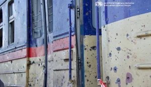 Удар по электричке в Днепре