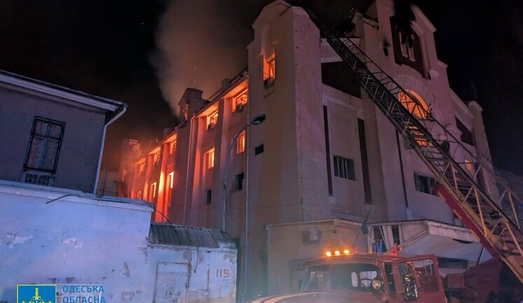 Russian drone attack on Odesa: hangar with agricultural machinery, building of industrial enterprise, and petrol station destroyed. PHOTOS