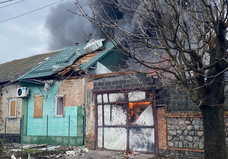Shelling of Nikopol district on 3 April