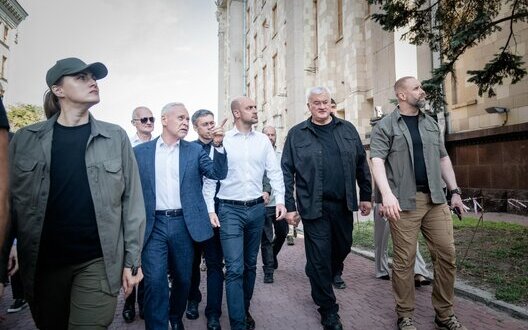 Barrot visited Kharkiv after trip to frontline town of Sumy. PHOTOS