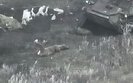 раненый оккупант на поле боя
