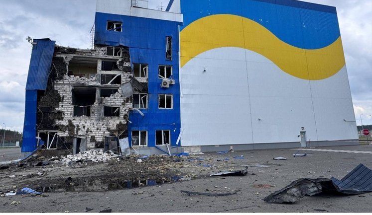 Наслідки удару РФ по сховищу відпрацьованого ядерного палива поблизу ЧАЕС. ФОТО