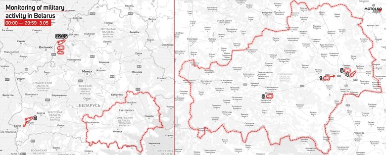 В Беларуси военная техника перемещается в сторону границ Литвы и Украины 07