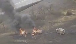 Бійці 414 бригади розбили колони окупантів з технікою