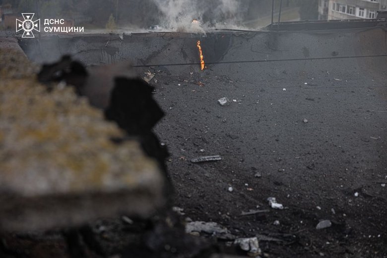 Удар по багатоповерхівці в Сумах