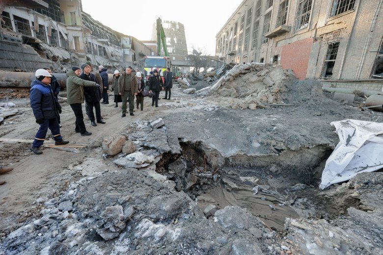 Mark Rutte familiarised himself with the consequences of the night strike on the Kyiv thermal power plant.