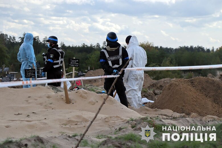 Завершено ексгумацію на місці масового захоронення військових ЗСУ в Лимані, - Нацполіція 05
