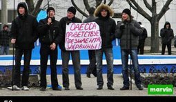 Многочисленные поклонники Януковича в Одессе