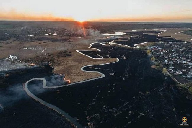 На Тернопільщині згорів орнітологічний заказник, - ДСНС 01
