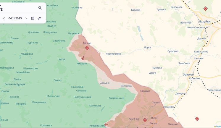 Сили оборони відкинули противника поблизу Шахового. Окупанти просунулися у трьох областях, - DeepState. КАРТИ