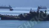 Drone hit Russian amphibious assault ship &#34;Olenegorskiy Gornyak&#34; in Novorossiysk Bay. VIDEO