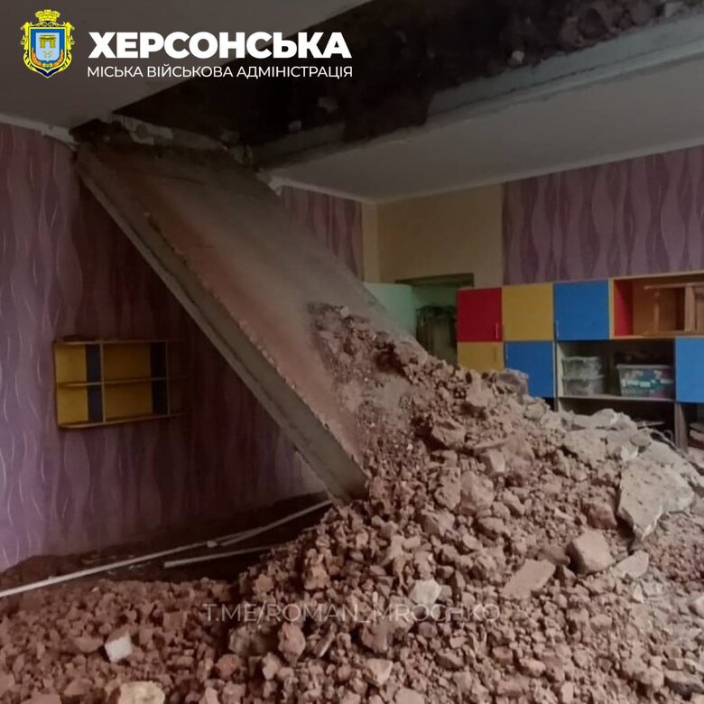 Обстріляні заклади освіти в Херсонській громаді