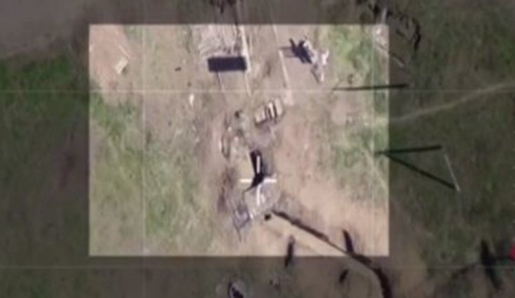 Interior Ministry spokesperson shows Ukrainian UAV bombing Russian mercenaries in Donbas. VIDEO
