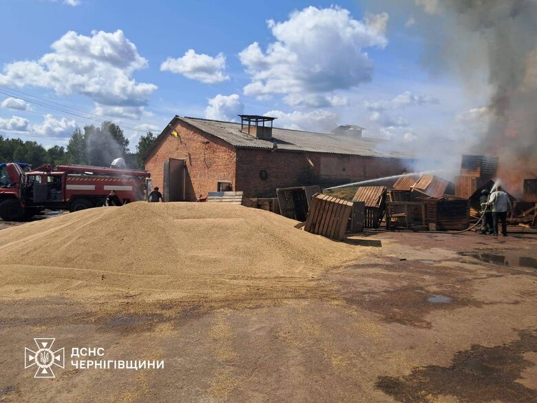 Russia attacked an agricultural warehouse in Chernihiv region