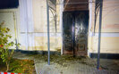 Burned synagogue doors