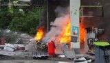 Russia attacked a petrol station in Zaporizhzhia