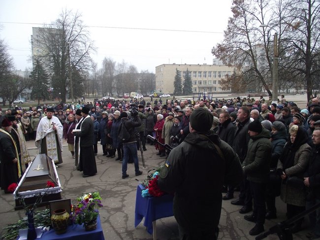 С воином 58-й ОМПБр Антоном Хобой, погибшим 26 января на Донбассе, простились в Шостке 22