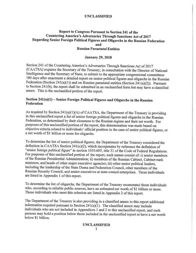 Кремлівська доповідь Мінфіну США - це більше, ніж попередження для РФ, - Данилюк 01