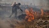 Fire caused by shelling of Ochakiv