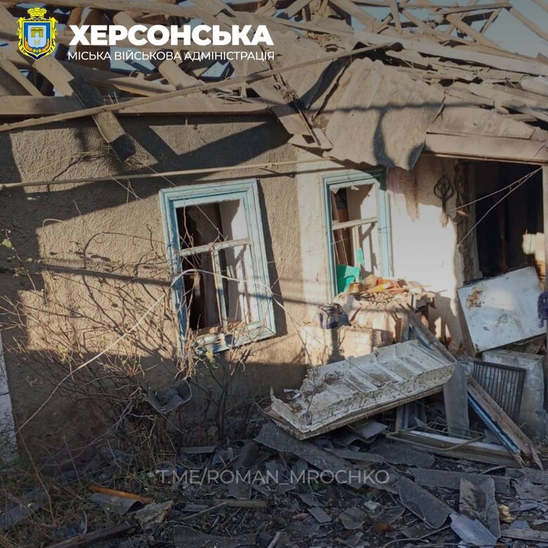 Последствия удара РФ по селу Садовое на Херсонщине 05