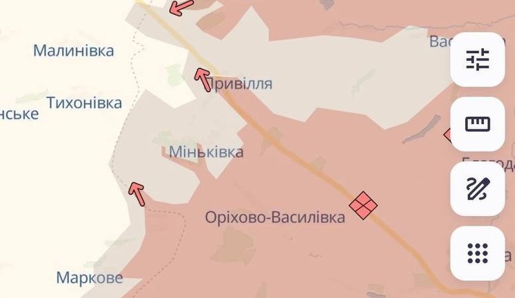 Ворог просунувся у Міньківці та поблизу Федорівки Другої на Донеччині, - DeepState. МАПА