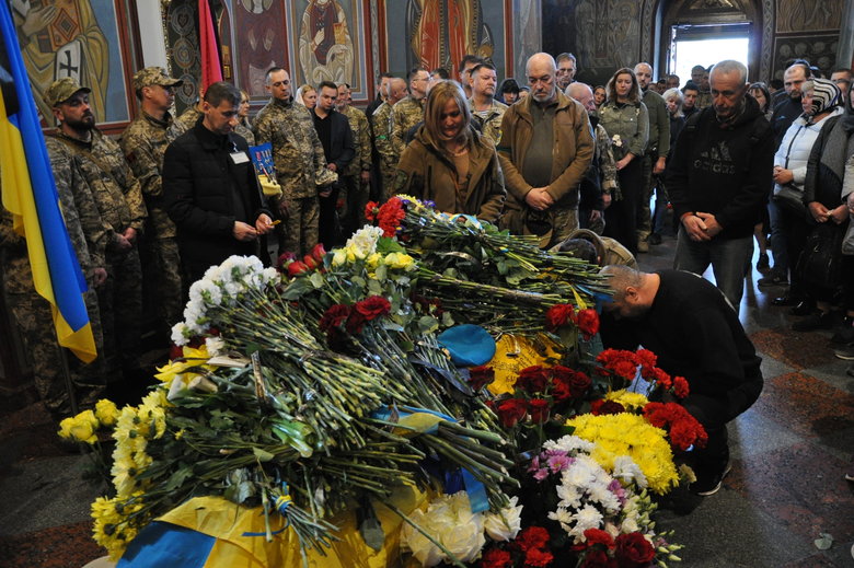 Farewell to cyborg paratrooper of 95th Brigade Ruslan Borovik, who died in battles with Russian occupiers in east, said goodbye in Kyiv 59
