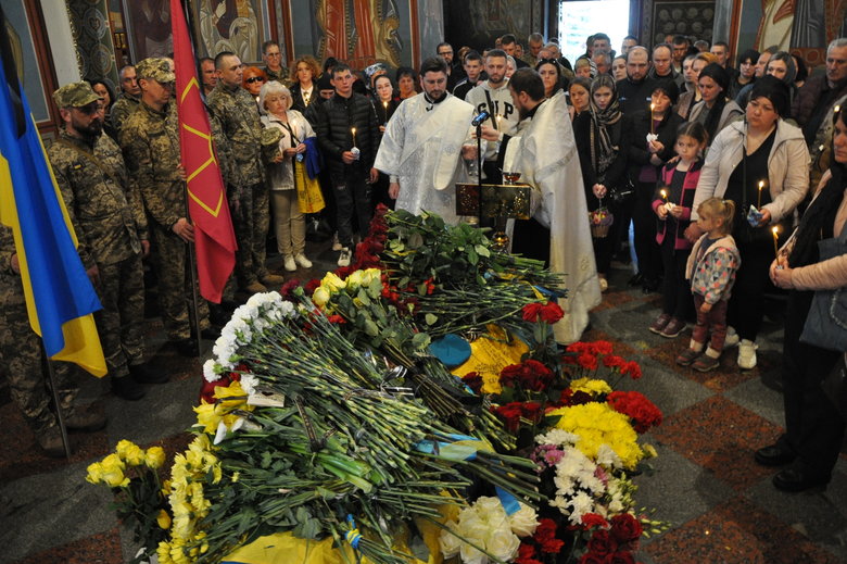 Farewell to cyborg paratrooper of 95th Brigade Ruslan Borovik, who died in battles with Russian occupiers in east, said goodbye in Kyiv 37