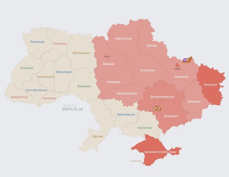мапа тривог