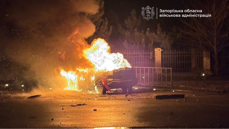 Російські окупанти атакували транспортні об'єкти у Запоріжжі за допомогою БпЛА