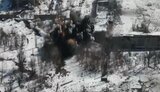 Українські десантники знищили танк окупантів. ВIДЕО безпілотника