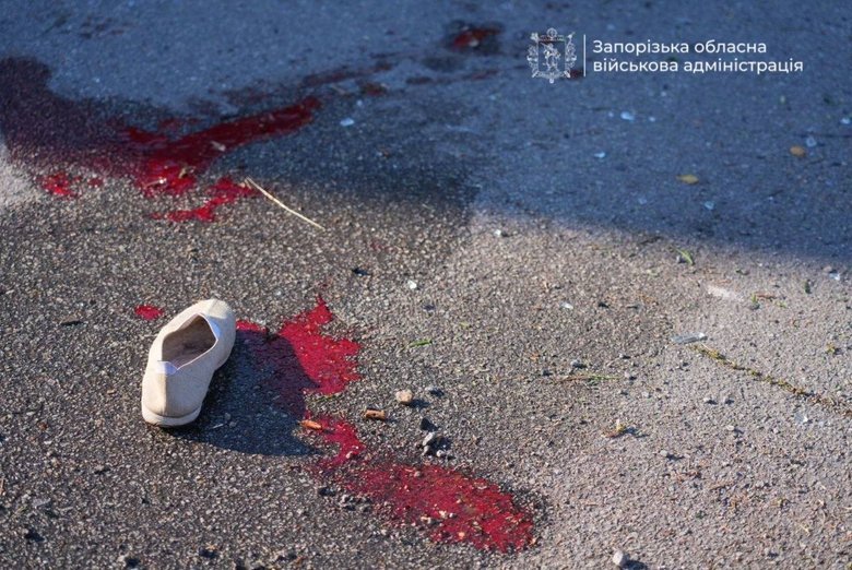 The aftermath of the attack on Zaporizhzhia