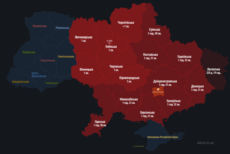 Росіяни здійснили масовий пуск ракет X-101 з району Волгоград-Астрахань: У більшості областей оголошено повітряну тривогу 01