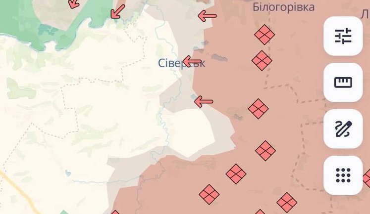 Окупанти просунулись поблизу Сіверська, Федорівки та у Мирнограді, - DeepState. МАПА